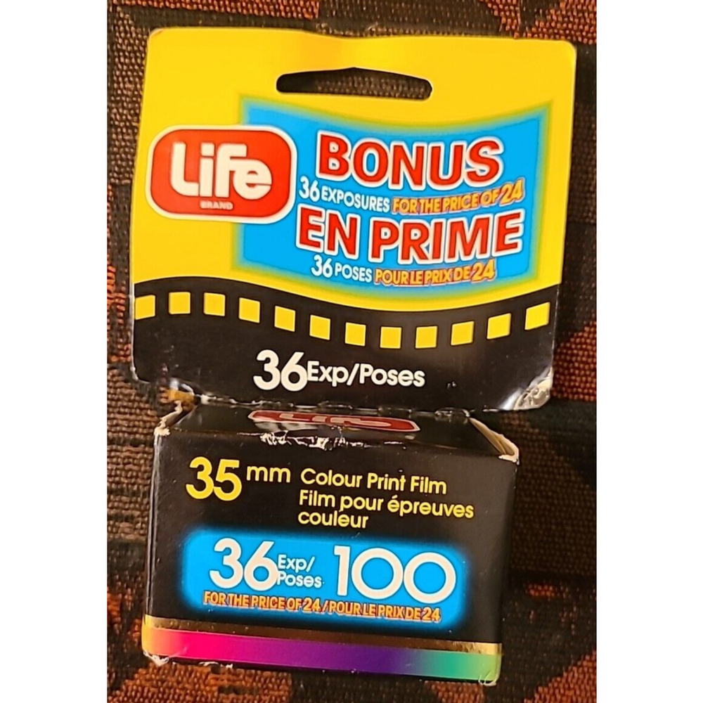 Vintage Life Brand S-SR 100 35mm Color Print Film 36 Exposures Expired 01/2000